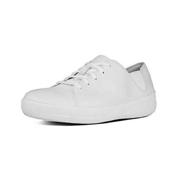 NIB Fitflop F-Sporty Lace-up Sneaker in Urban White - Size 8 - Picture 2 of 13